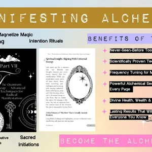 English paperback manifestation alchemy book for spiritual growth and law of attraction.