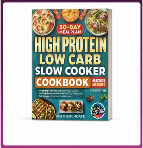 Βιβλίο συνταγών υγιεινής διατροφής Slow Cooker Low Carb High Protein 2026 έκδοση.