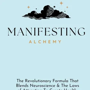 Detailed view of the English paperback book cover featuring manifestation and mindfulness theme.