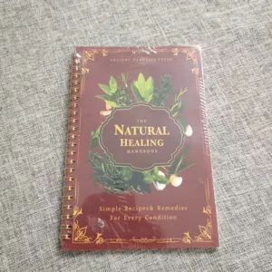 A5 spiral bound herbal notebook with vintage botanical cover design for daily writing notes.