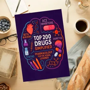 Top 200 geneesmiddelen farmacologie studie poster grafiek voor visuele leerders medisch.