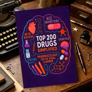 Farmacologie educatieve poster top 200 medicijnen vereenvoudigd medische studiekaart