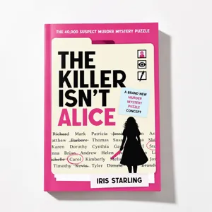 The Killer Isn't Alice livre de puzzle mystère de meurtre carnet relié pour les enquêteurs.