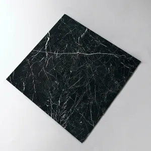 Black marble texture detail view, anti-slip frosted surface pattern for floor tile.
