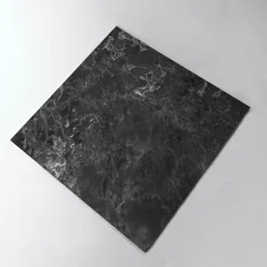 Black marble pattern tile sticker detail, anti-slip waterproof wall floor sticker decor.