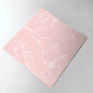 Pink marble tile sticker waterproof anti-slip floor and wall sticker minimalist decor