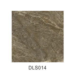 Brown marble pattern tile sticker detail view, waterproof and wear resistant surface texture.