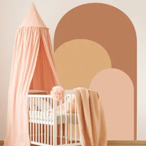 Boho wall decal for living room and bedroom, self-adhesive PVC wall sticker decor.