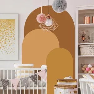 Boho arch wall decal self-adhesive PVC sticker for living room bedroom home decor details.