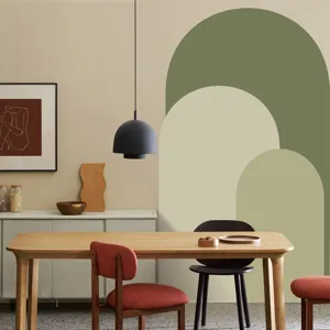 Boho arch wall sticker self-adhesive PVC wallpaper decal for living room and bedroom decor.
