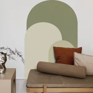Boho arch wall sticker self-adhesive PVC wallpaper for modern living room bedroom home decor.