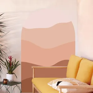 Boho arch wall sticker abstract neutral tone wallpaper PVC self-adhesive home decor detail