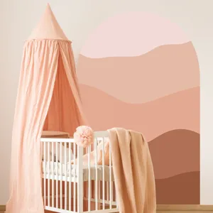Boho arch wall decal for living room bedroom aesthetic peel and stick PVC mural decor