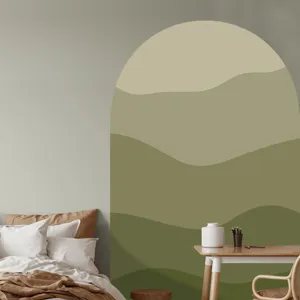 Boho arch wall sticker abstract mountain wall decal for bedroom living room decor