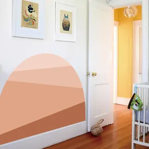 Boho Arch Wall Decal Peel and Stick Minimalist Warm Tone Wall Mural for Living Room Bedroom