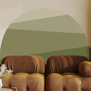 Boho arch wall sticker abstract green landscape decal for living room bedroom home decor