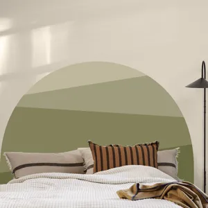 Boho arch wall sticker for bedroom and living room decor, self-adhesive PVC mural.