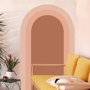Boho arch wall sticker for living room bedroom decor, self adhesive PVC mural decal.