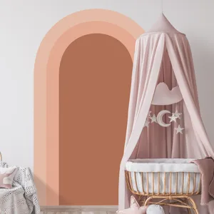Boho Arch Wall Decal Aesthetic Terracotta Peel and Stick Wallpaper for Living Room Bedroom Nursery Decor