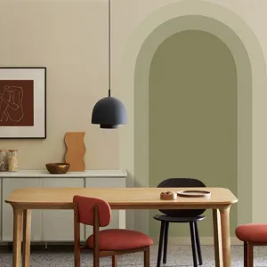 Boho arch wall decal aesthetic green wall sticker for living room bedroom home decor details