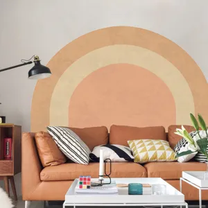 Boho semicircular rainbow wall sticker for living room bedroom home decor self adhesive PVC