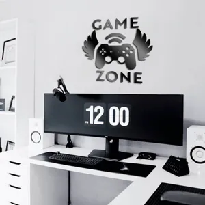 Acrylic 3D Game Zone Wall Sticker Gaming Controller Mirror Wall Decal Kids Room Decor