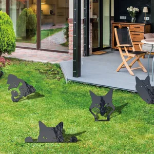 Siluetta d'arte da giardino in acrilico animale, decorazione per prato all'aperto