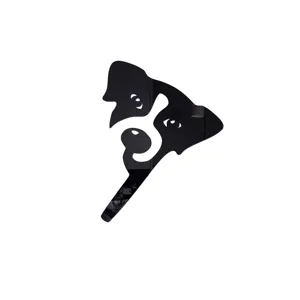 Silhouette arte cane gatto volpe in acrilico, moderna decorazione murale specchio per giardino.