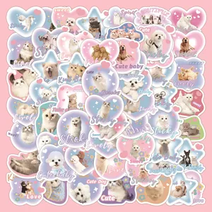 Cute pet stickers waterproof vinyl decals for phone case laptop skateboard water bottle decor
