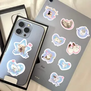 Cute pet cat dog meme stickers waterproof vinyl decals for phone case laptop decoration