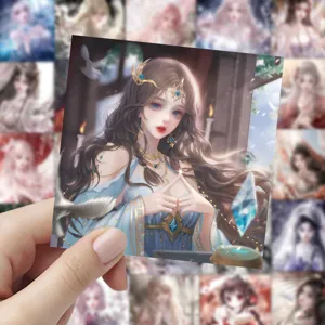 Anime girl cartoon sticker aesthetic decorative decal for phone case luggage water bottle