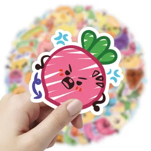Cute cartoon graffiti waterproof stickers set for water bottle and journal decoration.