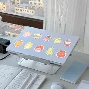 Simpatici adesivi di frutta e verdura di cartone per la decorazione del computer portatile.