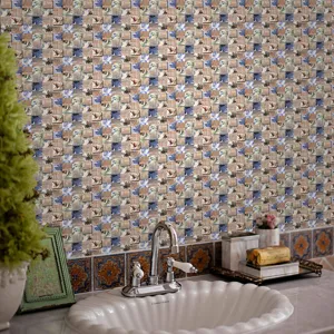 Stickers Carrelage Mosaique 3D Impermeables Autocollants Muraux Decoration Cuisine Salon