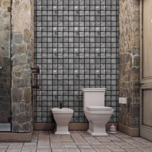 Autocollant de carrelage mosaïque imperméable pour mur et sol de rénovation maison DIY.