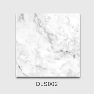 Marble texture tile sticker detail shot, waterproof floor wall sticker close up view.