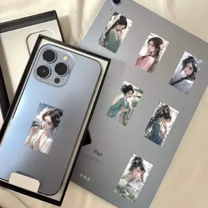Waterproof vintage anime girl stickers for phone case, laptop and journal decoration.