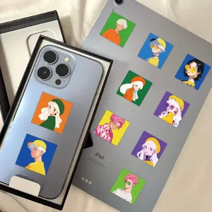 Dopamin Anime-Avatar-Aufkleber für Handyhüllen und Tagebücher, 60 bunte ästhetische Aufkleber.