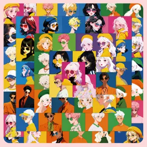 Dopamin Anime Charakter Porträts Aufkleber Ästhetisch Süß Wasserdicht Vinyl Aufkleber Für Handyhülle Tagebuch Album