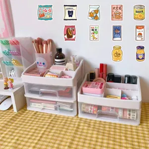 Mignons autocollants de collation de dessin animé bricolage étanches pour téléphone