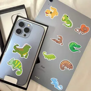60pcs cute cartoon lizard stickers waterproof vinyl decals for phone tablet laptop decor