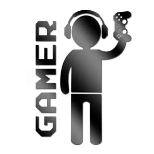 Acrylic gamer mirror wall sticker for bedroom and living room decor. Waterproof design.