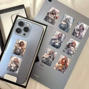 Carini adesivi tigre ragazza anime per custodia telefono borraccia decorativi estetici.