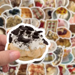 Korean style realistic dessert stickers cute food decorative decals for phone case notebook