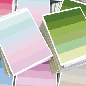Traditional color label stickers detail shot, colorful horizontal stripe decorative stickers.