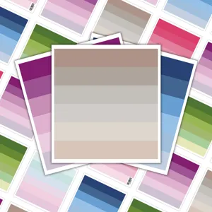 Traditional color gradient sticker set for journaling crafts DIY decor planner supplies