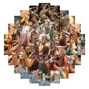 Autocollants déesse Apsaras volantes style ancien esthétique art décoratif pour coque de téléphone