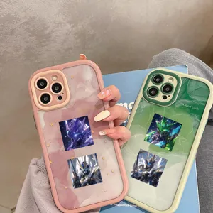 Coole mecha krijger telefoonhoesje marmer patroon beschermhoes voor smartphone