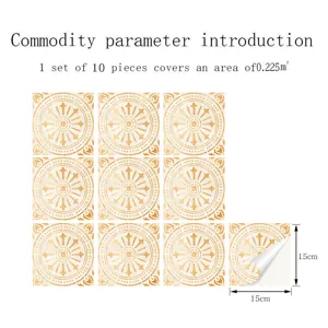 3D mosaic tile stickers, waterproof self-adhesive wall stickers for kitchen and bathroom.