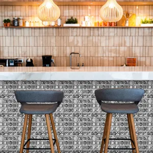 3D mosaic tile stickers kitchen wall decor self-adhesive waterproof vinyl tile backsplash detail